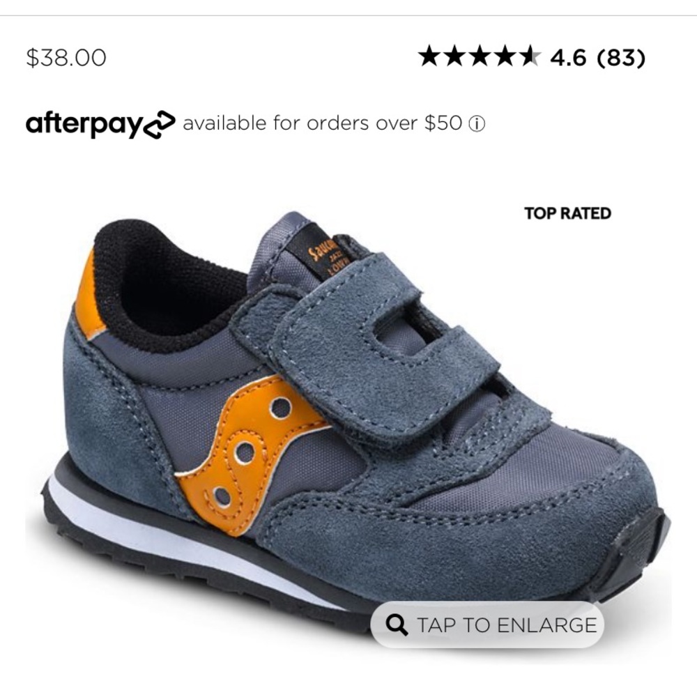 Toddler Saucony Jazz - Gray & Orange - 8M